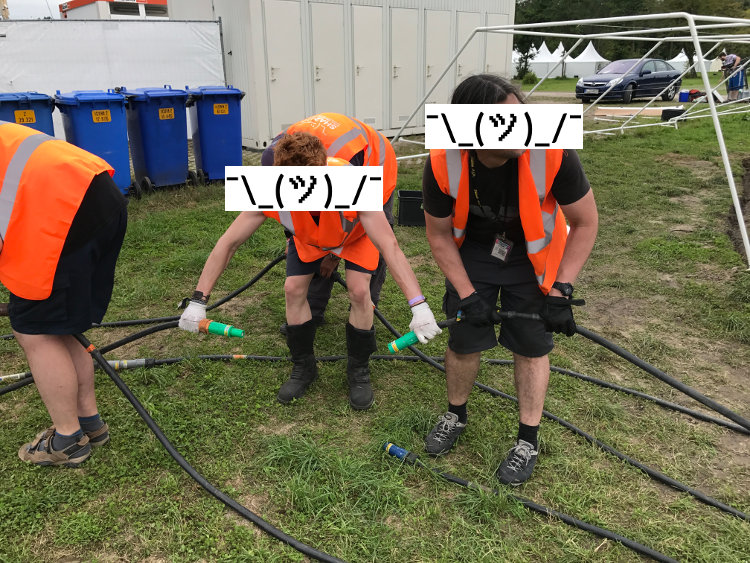 Team Power connecting a 400A connection